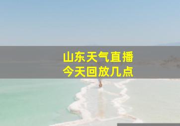 山东天气直播今天回放几点