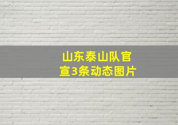 山东泰山队官宣3条动态图片