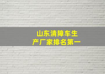 山东清障车生产厂家排名第一