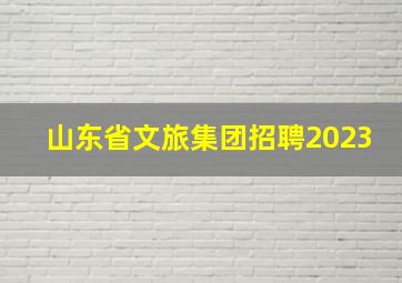 山东省文旅集团招聘2023