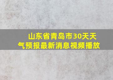 山东省青岛市30天天气预报最新消息视频播放