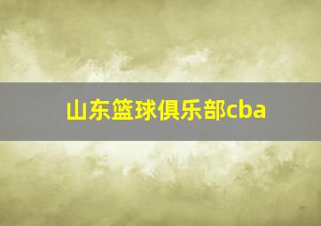 山东篮球俱乐部cba