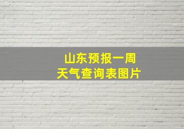 山东预报一周天气查询表图片