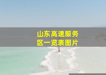 山东高速服务区一览表图片