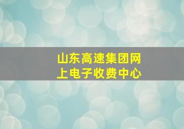 山东高速集团网上电子收费中心