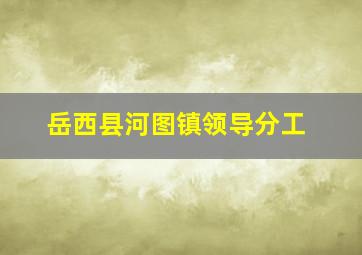 岳西县河图镇领导分工