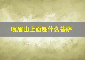 峨眉山上面是什么菩萨