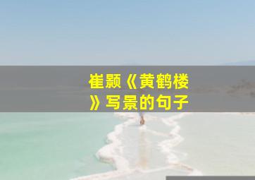 崔颢《黄鹤楼》写景的句子