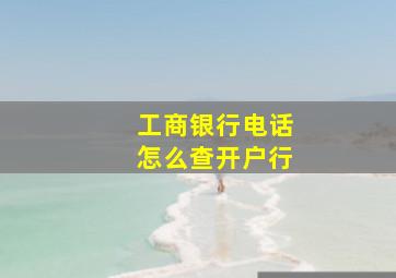 工商银行电话怎么查开户行