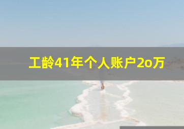 工龄41年个人账户2o万