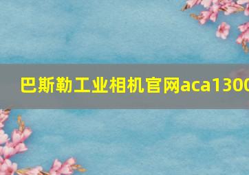 巴斯勒工业相机官网aca1300