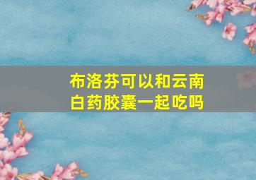 布洛芬可以和云南白药胶囊一起吃吗