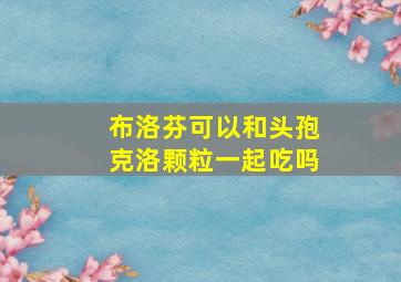 布洛芬可以和头孢克洛颗粒一起吃吗