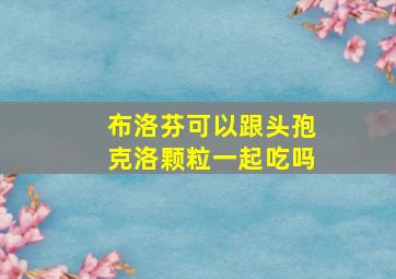 布洛芬可以跟头孢克洛颗粒一起吃吗