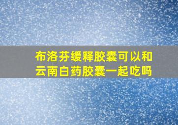 布洛芬缓释胶囊可以和云南白药胶囊一起吃吗