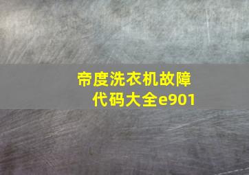 帝度洗衣机故障代码大全e901