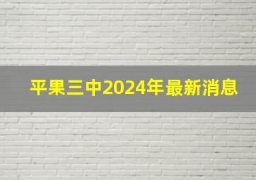 平果三中2024年最新消息