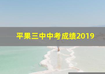 平果三中中考成绩2019