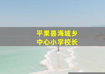 平果县海城乡中心小学校长