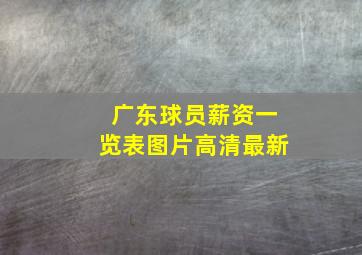 广东球员薪资一览表图片高清最新