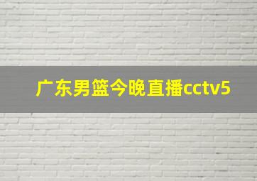 广东男篮今晚直播cctv5