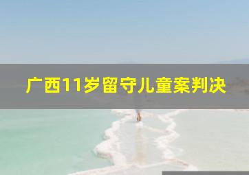 广西11岁留守儿童案判决