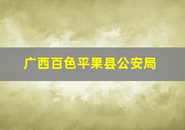 广西百色平果县公安局