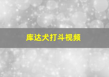 库达犬打斗视频