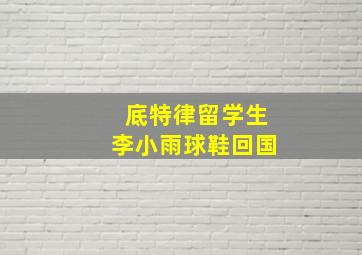 底特律留学生李小雨球鞋回国