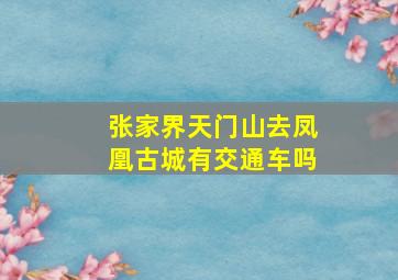 张家界天门山去凤凰古城有交通车吗