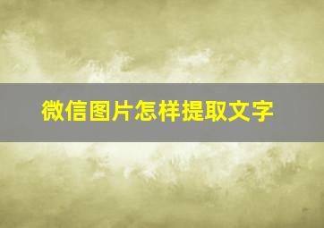 微信图片怎样提取文字