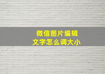 微信图片编辑文字怎么调大小