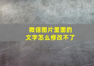 微信图片里面的文字怎么修改不了