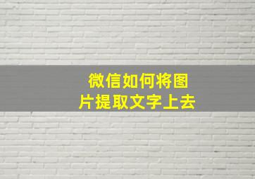 微信如何将图片提取文字上去