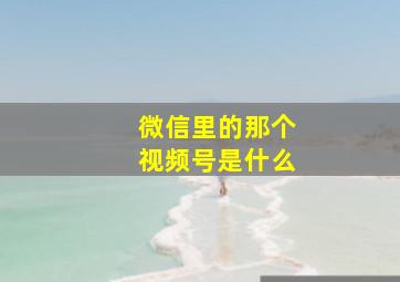 微信里的那个视频号是什么