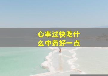 心率过快吃什么中药好一点