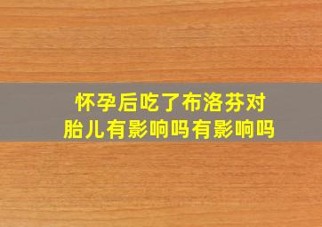 怀孕后吃了布洛芬对胎儿有影响吗有影响吗