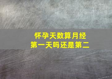 怀孕天数算月经第一天吗还是第二