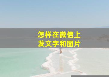 怎样在微信上发文字和图片