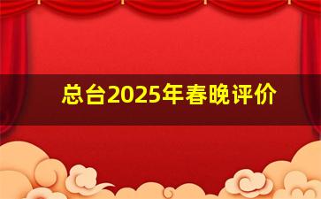 总台2025年春晚评价