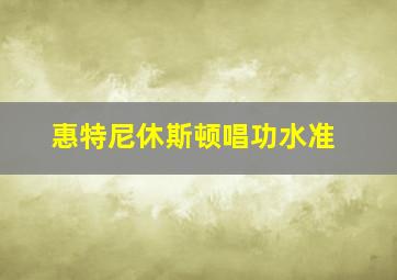 惠特尼休斯顿唱功水准