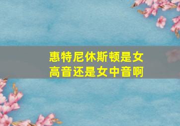 惠特尼休斯顿是女高音还是女中音啊