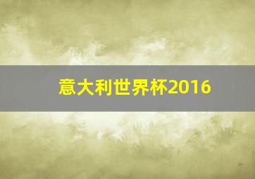 意大利世界杯2016