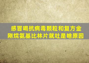 感冒喝抗病毒颗粒和复方金刚烷氨基比林片就吐是啥原因