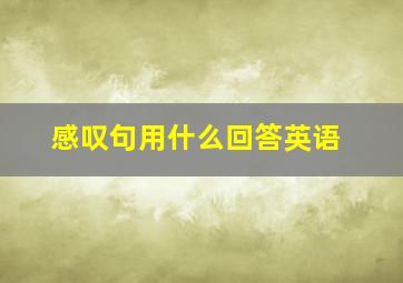 感叹句用什么回答英语