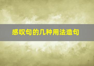 感叹句的几种用法造句