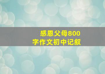 感恩父母800字作文初中记叙