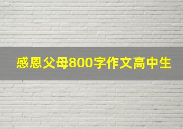 感恩父母800字作文高中生