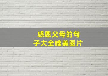 感恩父母的句子大全唯美图片