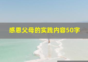 感恩父母的实践内容50字